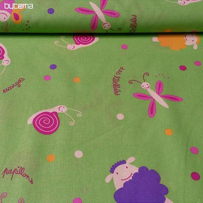 Children cotton decorative fabric PAPILLONS