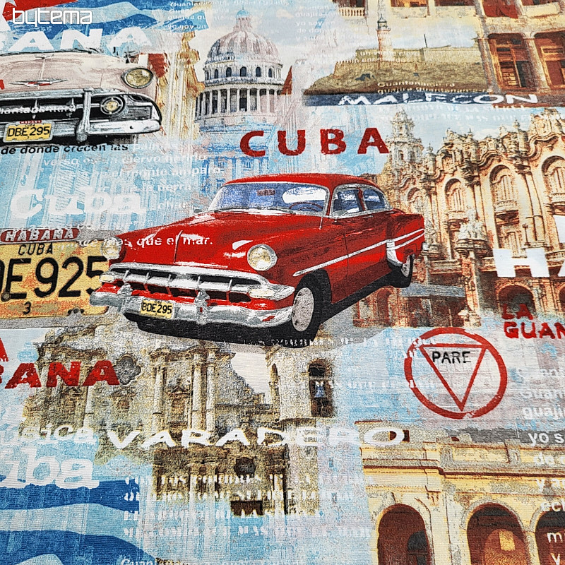 Decorative fabric CUBA retro design