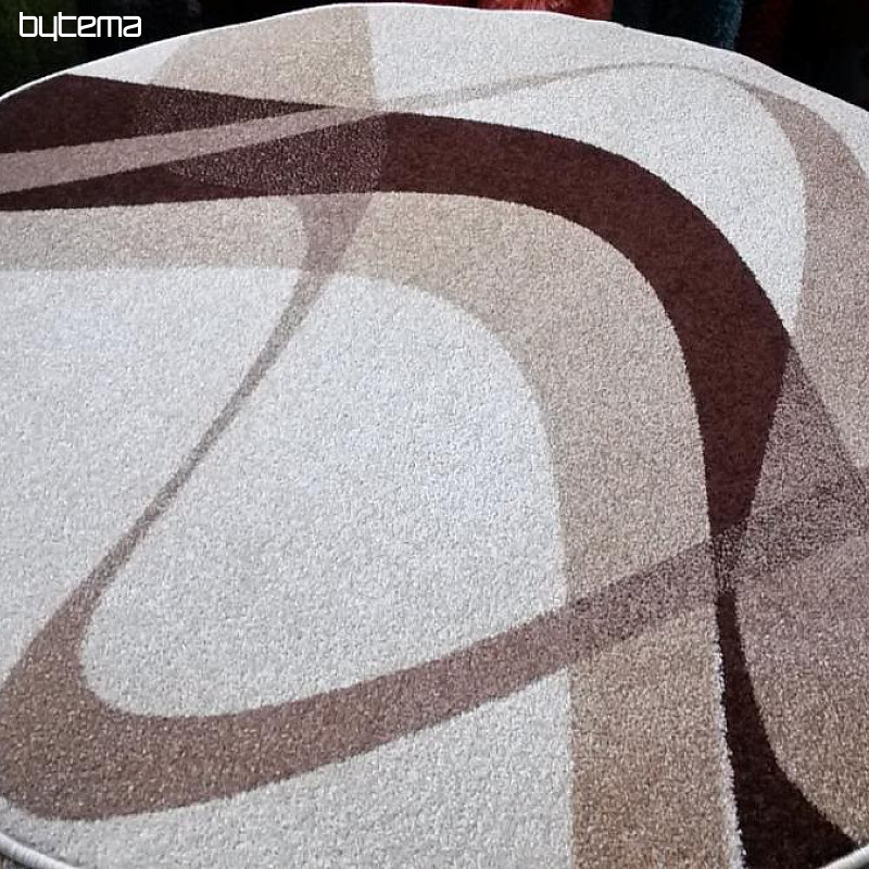 Round carpet BROWN cream