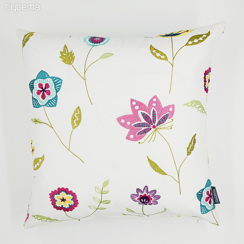 Embroidered pillow cover RICHMOND white