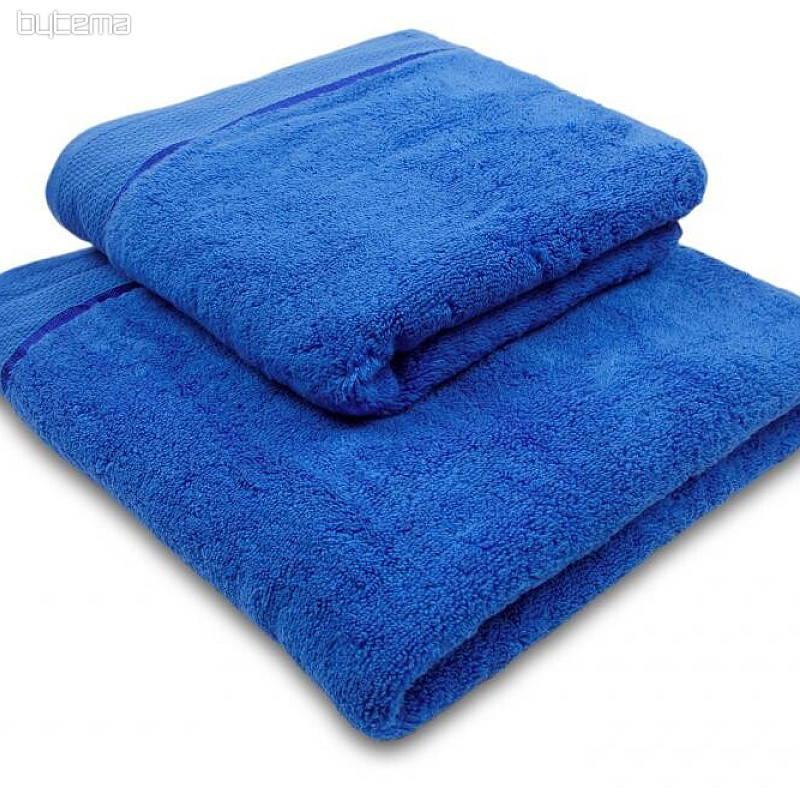 Towel and bath towel MIKRO blue