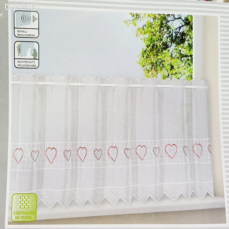 Ready-made curtain GERSTER white - HEART