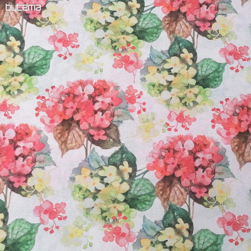 Manuela hydrangea decorative fabric