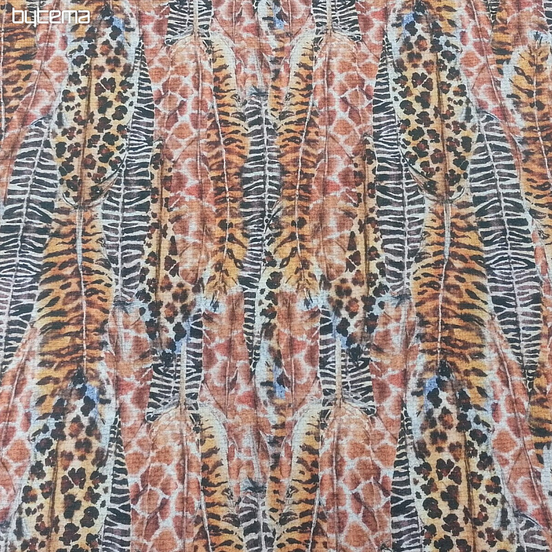 Cheetah feathers decorative fabric