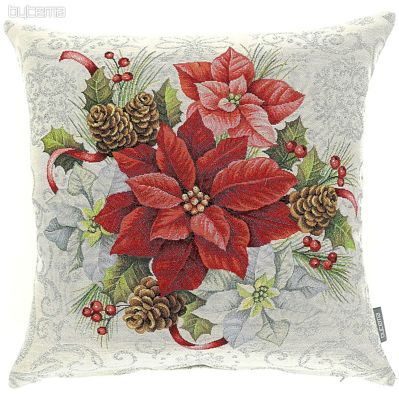 Christmas tapestry cover CHRISTMAS ROSE RED in the middle