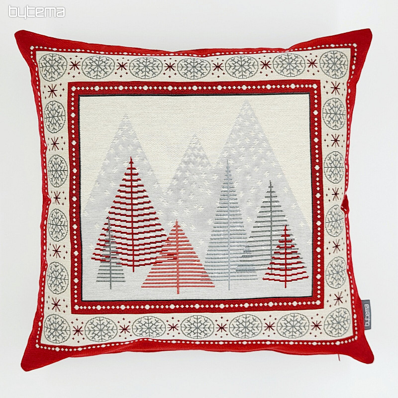 Christmas tapestry cover RED TREES