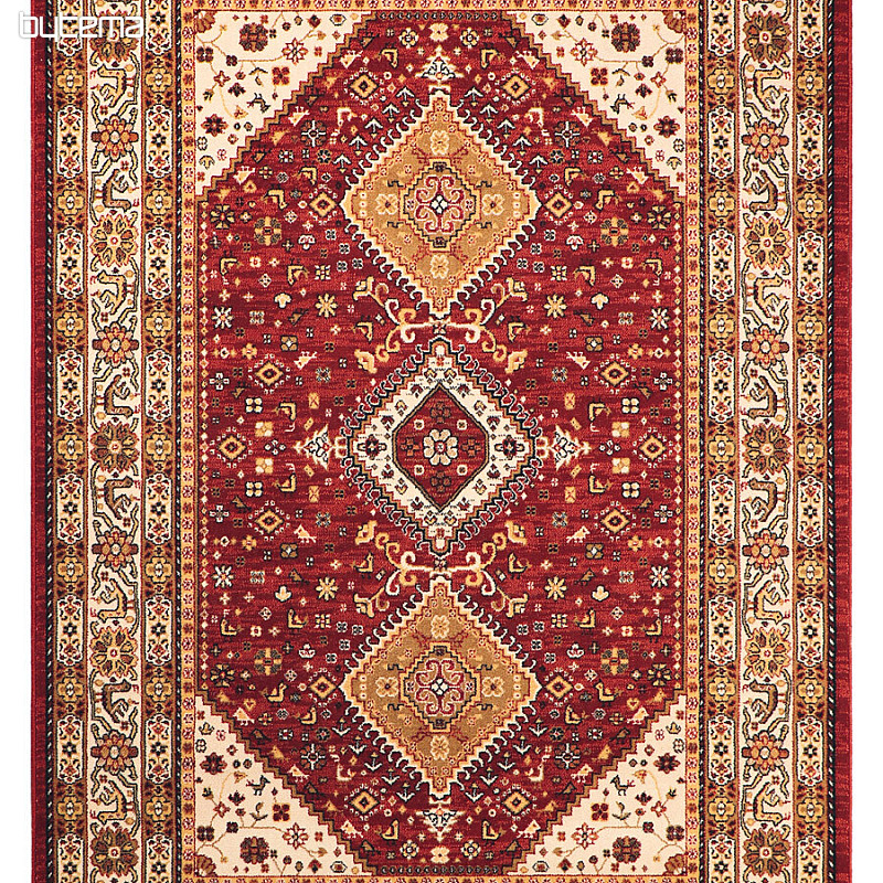 Luxury wool rug JENEEN 93 burgundy