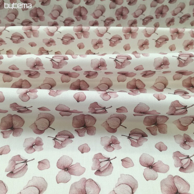 Decorative fabric MONTANA OLD PINK FLOWERS