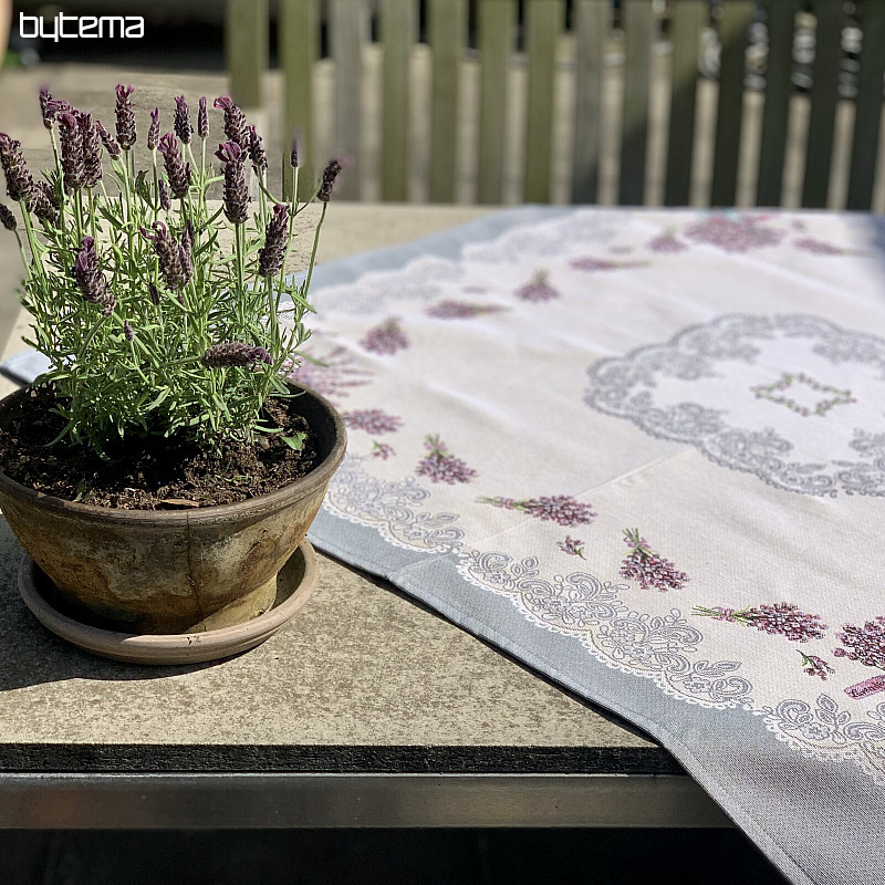 Tapestry tablecloth and shawl LAVENDER LACE