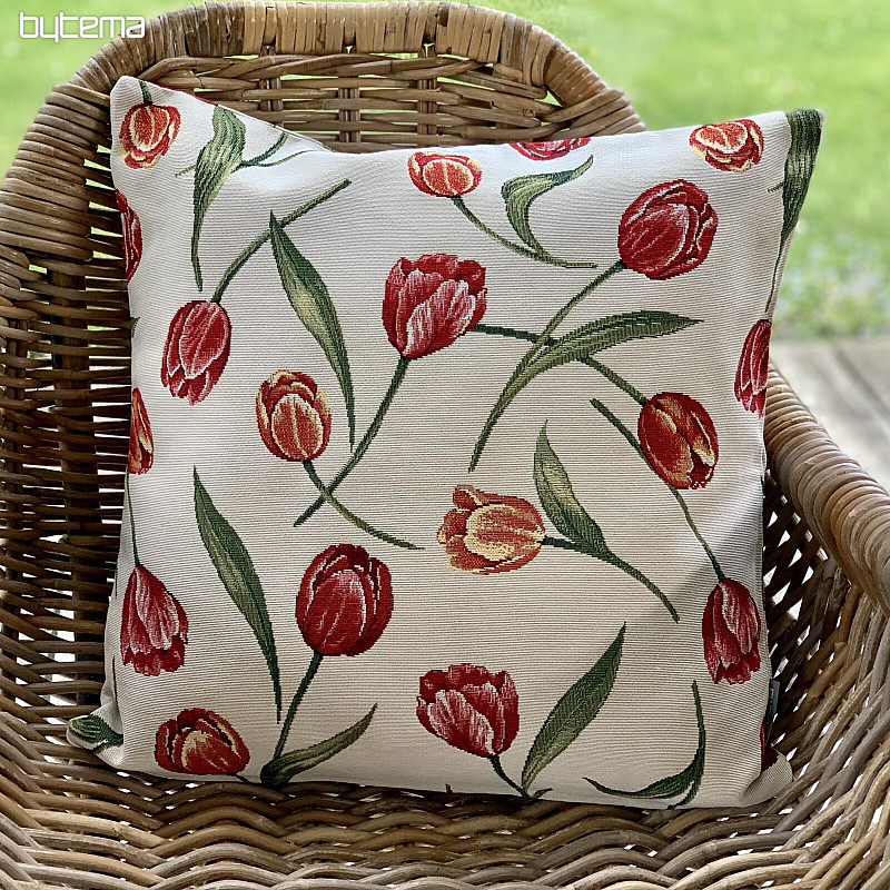 Tapestry cushion cover TULIPS III large pattern