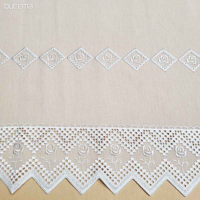 Finished curtain WHITE ROSE