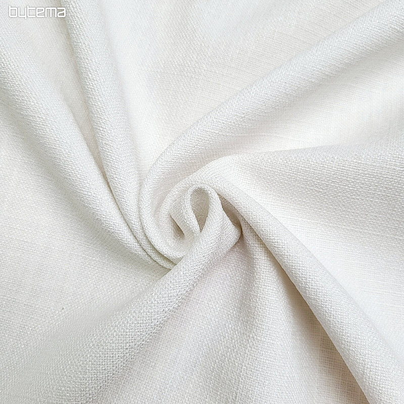 One-color designer decorative fabric GERSTER 7650 WHITE 02