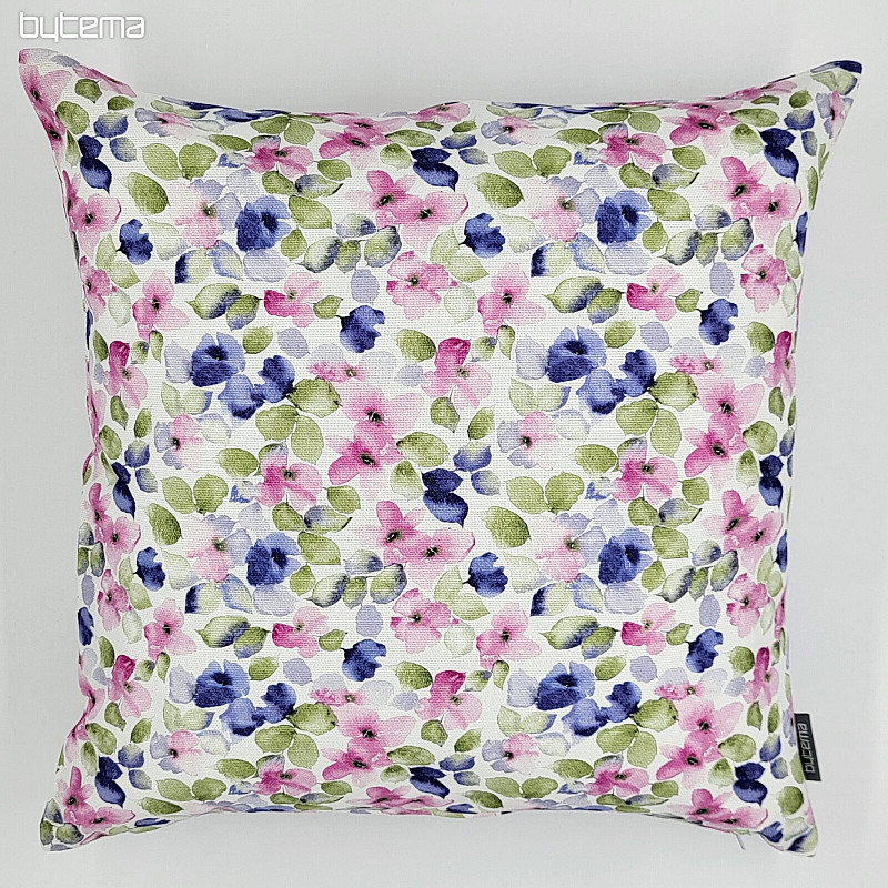 Decorative cushion cover SMALL PINK BLUE FLOWERS