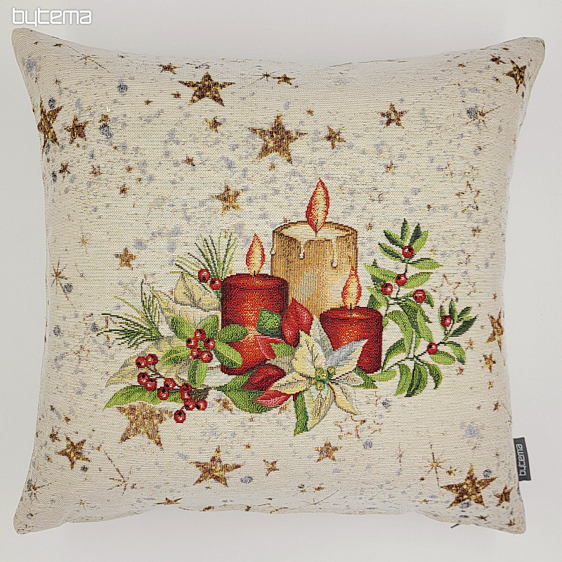 Christmas Tapestry Cover CANDLES ON THE STARS