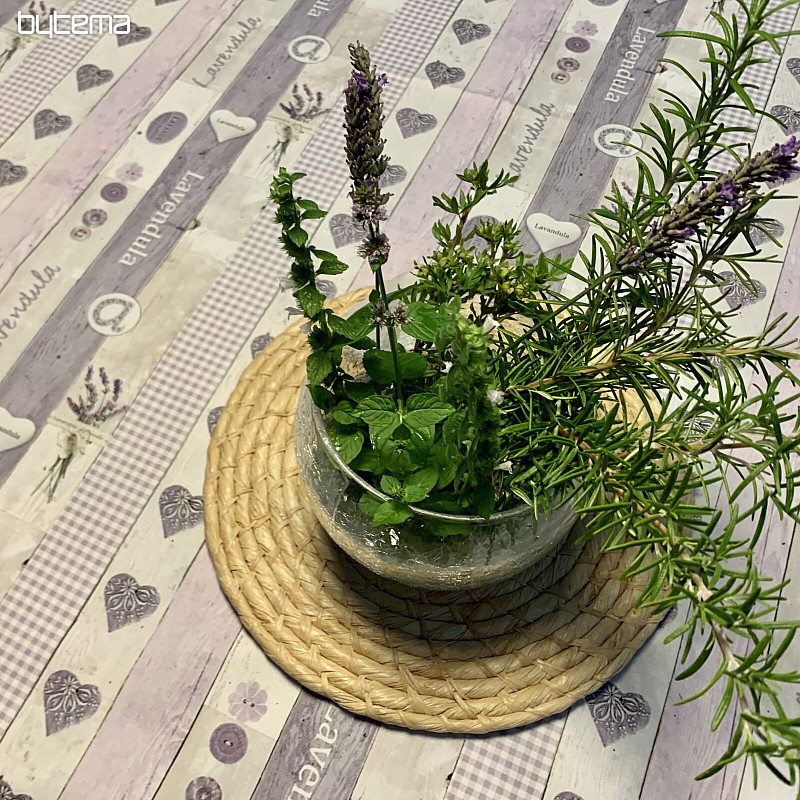 LAVENDER HEART tablecloth