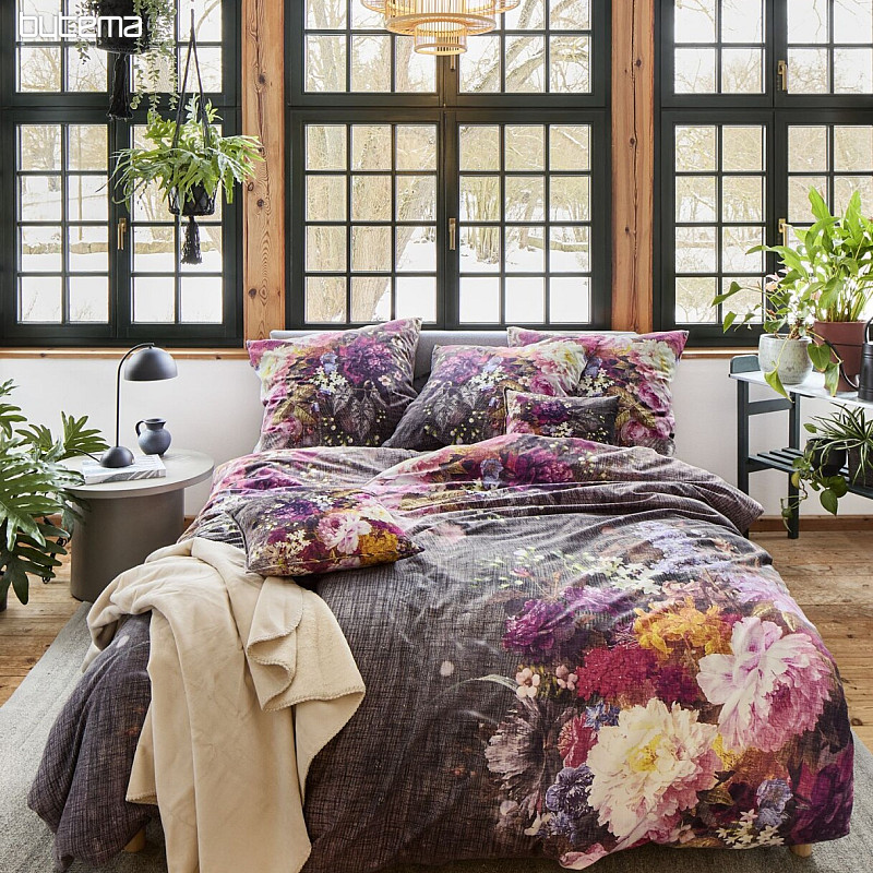 IRISETTE luxury flannel bedding ZOBEL 8551-90 KNIT FLOWERS