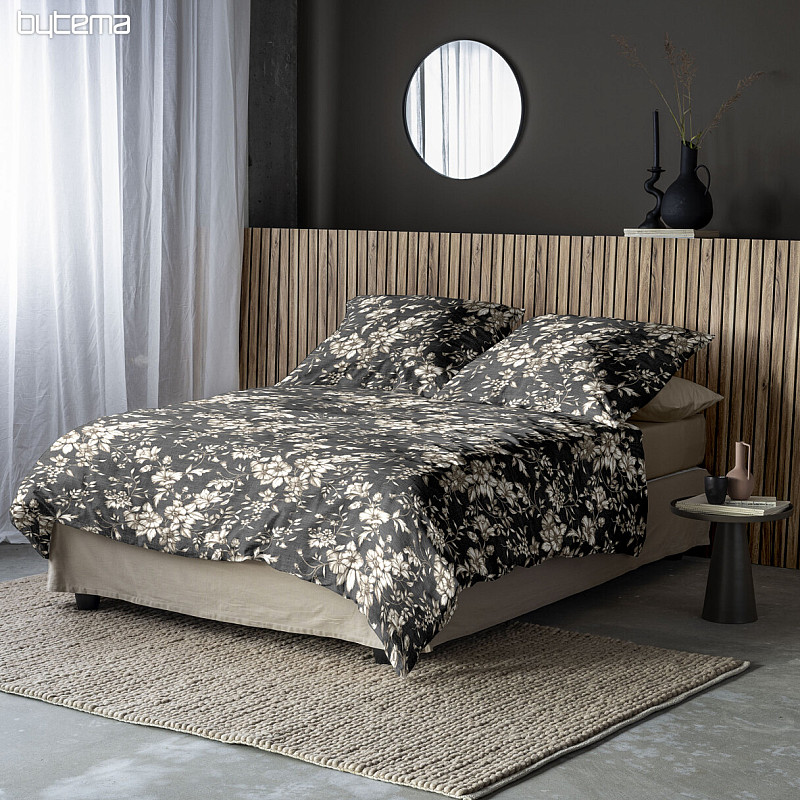 IRISETTE luxury flannel bedding ZOBEL 8558-11 black