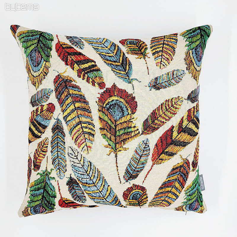 Tapestry cushion cover FEATHER BEIGE