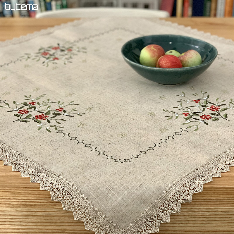 Mistletoe lace tablecloth