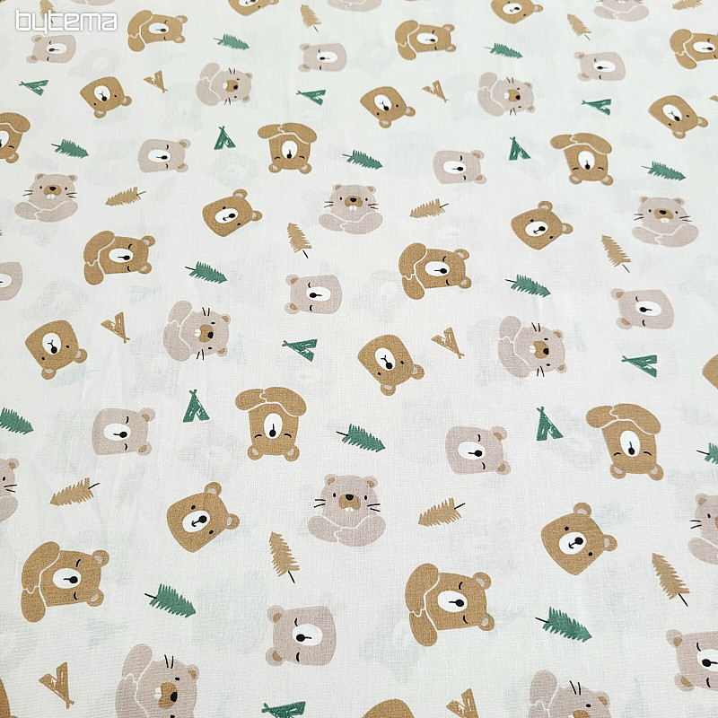 TEDDY AND BEAVER cotton fabric