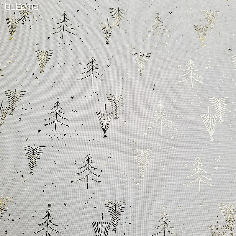 Cotton CANVAS fabric GOLDEN TREES