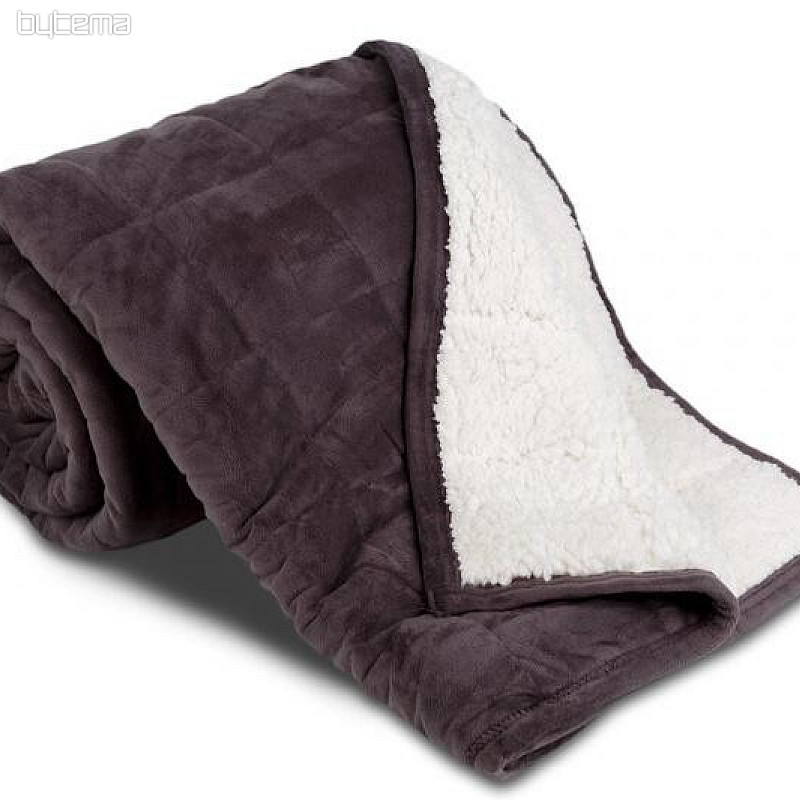 Microfiber blanket EXTRA SOFT sheep stitch ANTHRACITE