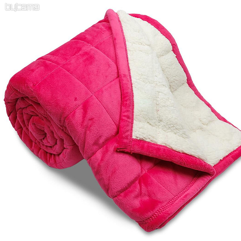 Microfiber blanket EXTRA SOFT sheep stitch PINK