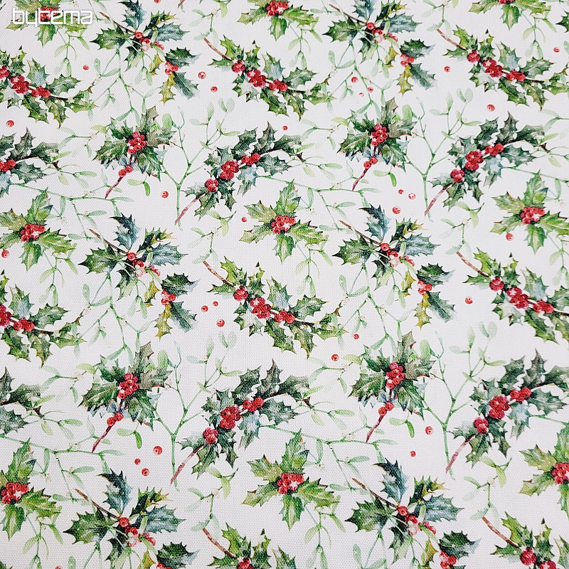 Christmas decorative fabric HOLLY