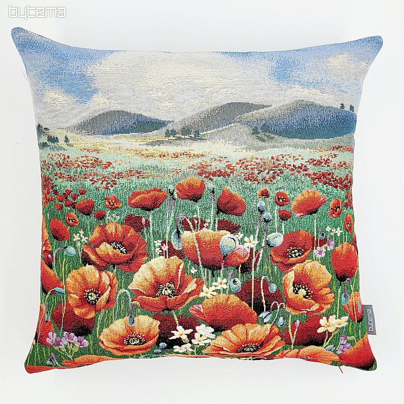 Tapestry cushion cover POPPY FIELD