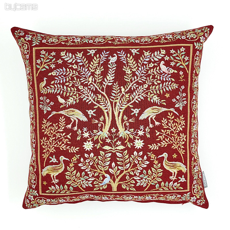 Tapestry cushion cover WILLIAM MORRIS red