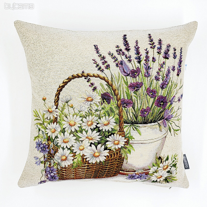 Tapestry cushion cover BEAUTY IN A BASKET