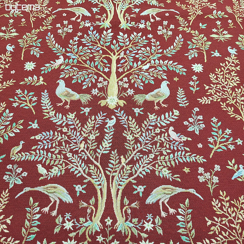 Tapestry fabric WILLIAM MORRIS burgundy