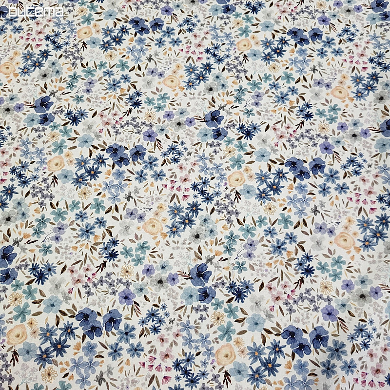 Cotton fabric ROMANA blue