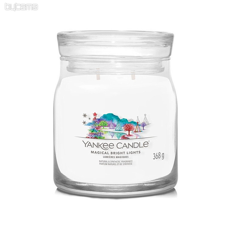 candle YC scent MAGICAL BRIGHT LIGHTS GLASS MEDIUM 2 wicks