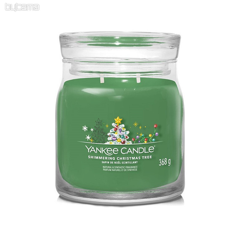 candle YC fragrance SHIMMERING CHRISTMAS TREE GLASS MEDIUM 2 wicks