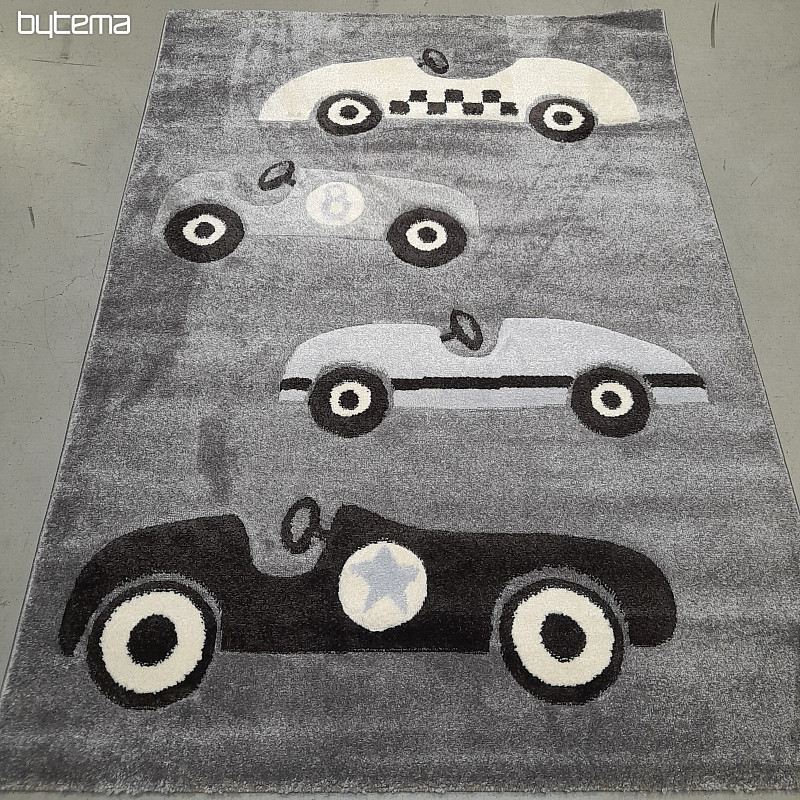 Children's piece carpet HAPPY silver