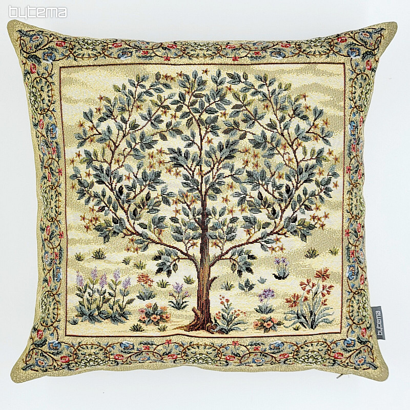 Tapestry pillowcase TREE OF HAPPINESS beige