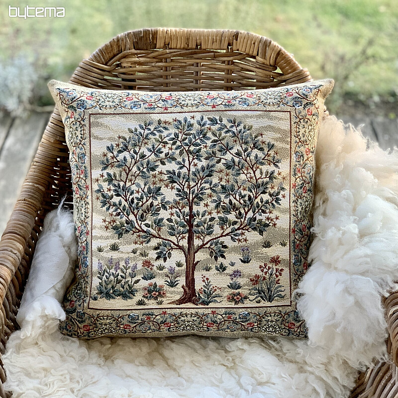 Tapestry pillowcase TREE OF HAPPINESS beige