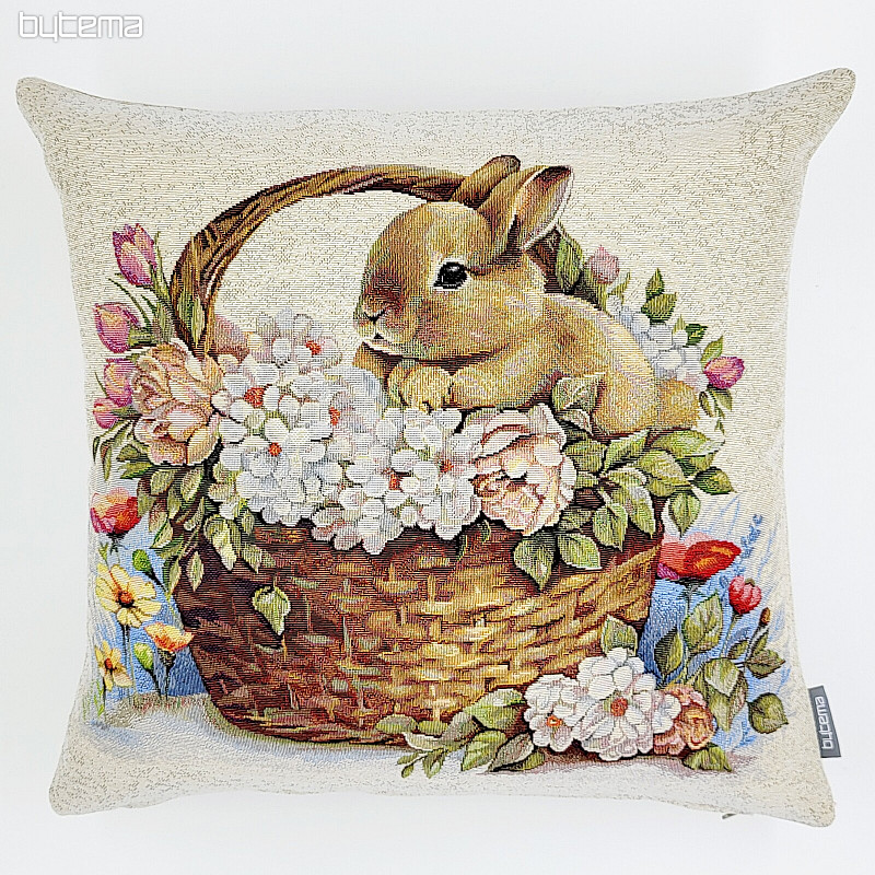 Easter tapestry cover HABBIT IN A BASKET