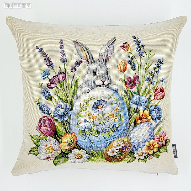 Tapestry pillowcase HARE AND BLUE EGGS