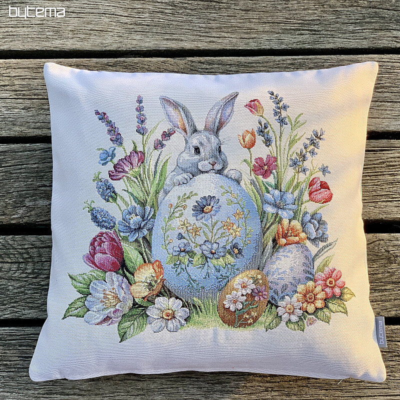 Tapestry pillowcase HARE AND BLUE EGGS