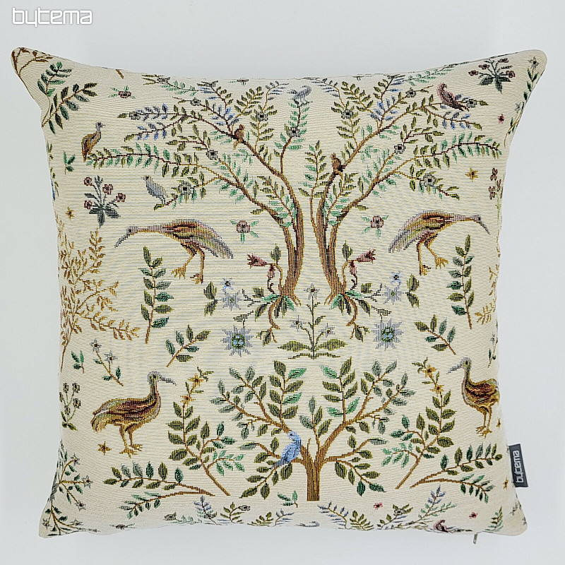 Tapestry pillowcase WILLIAM MORRIS beige - full-surface