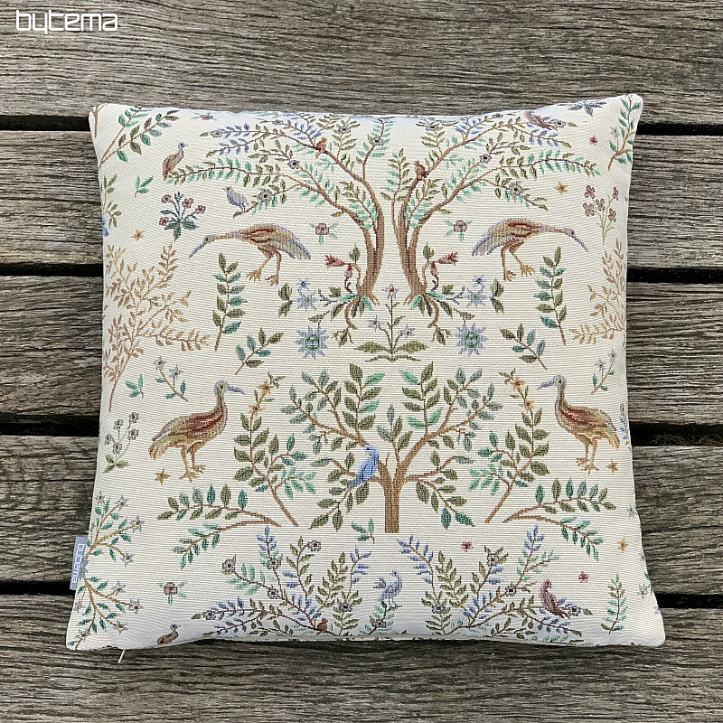 Tapestry pillowcase WILLIAM MORRIS beige - full-surface