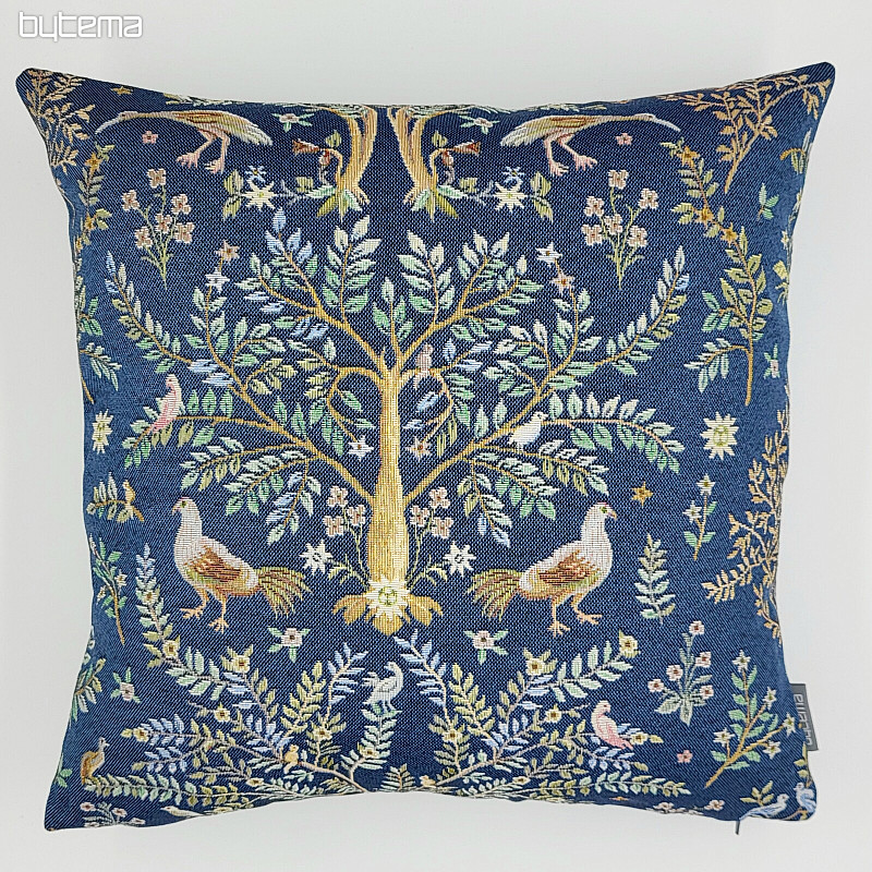 Tapestry pillowcase WILLIAM MORRIS blue - full-surface