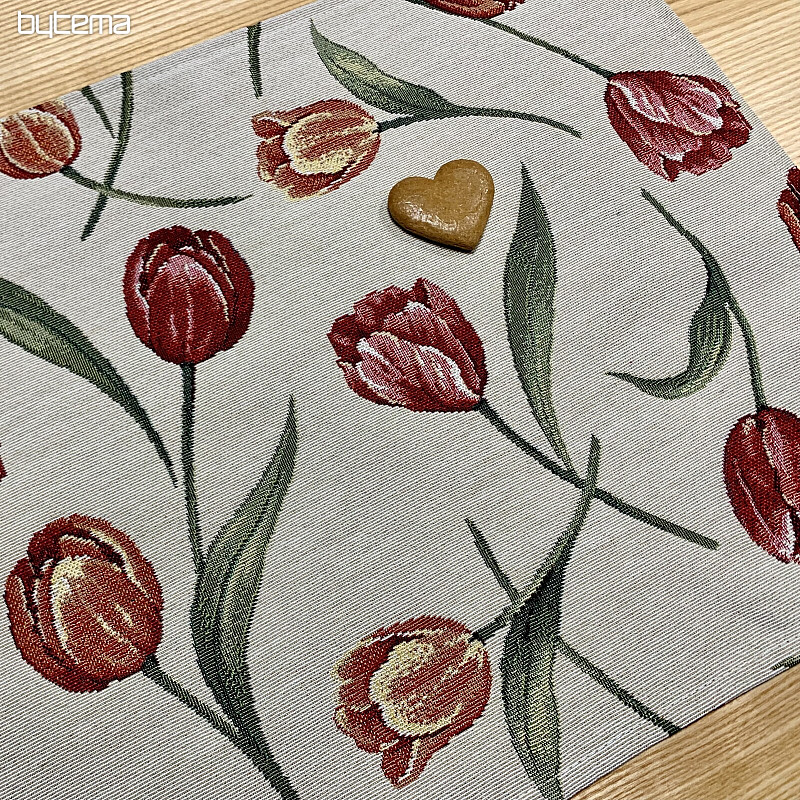 Tapestry placemat TULIPS III large pattern