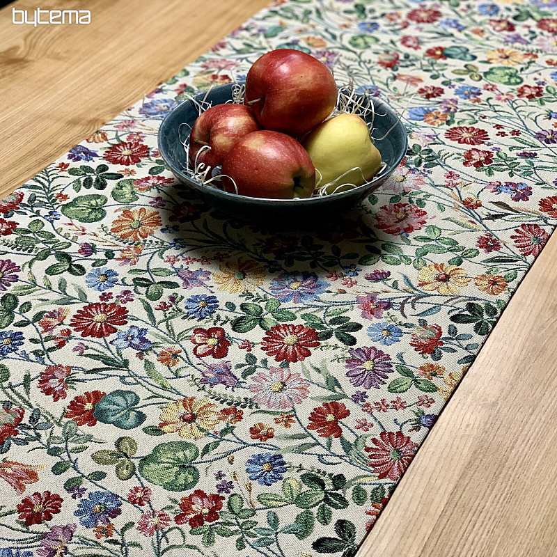 Tapestry tablecloth and scarf SCARLET - SUMMER MEADOW