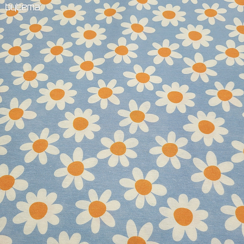 Decorative fabric DAISIES BLUE