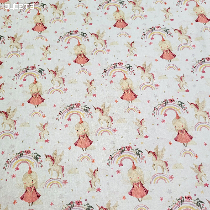 Cotton fabric RAINBOW FAIRY