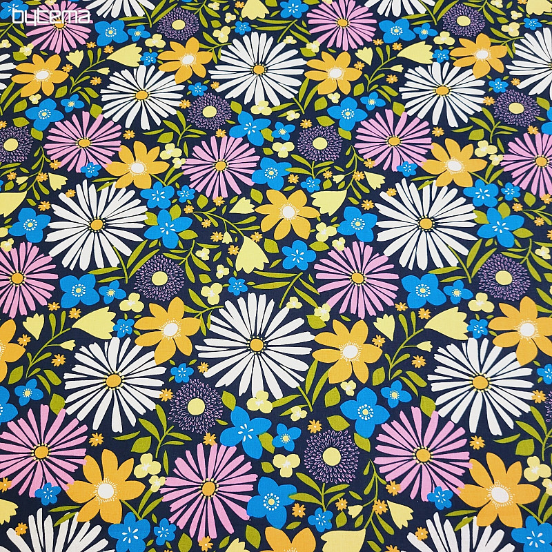 Cotton fabric DAISIES