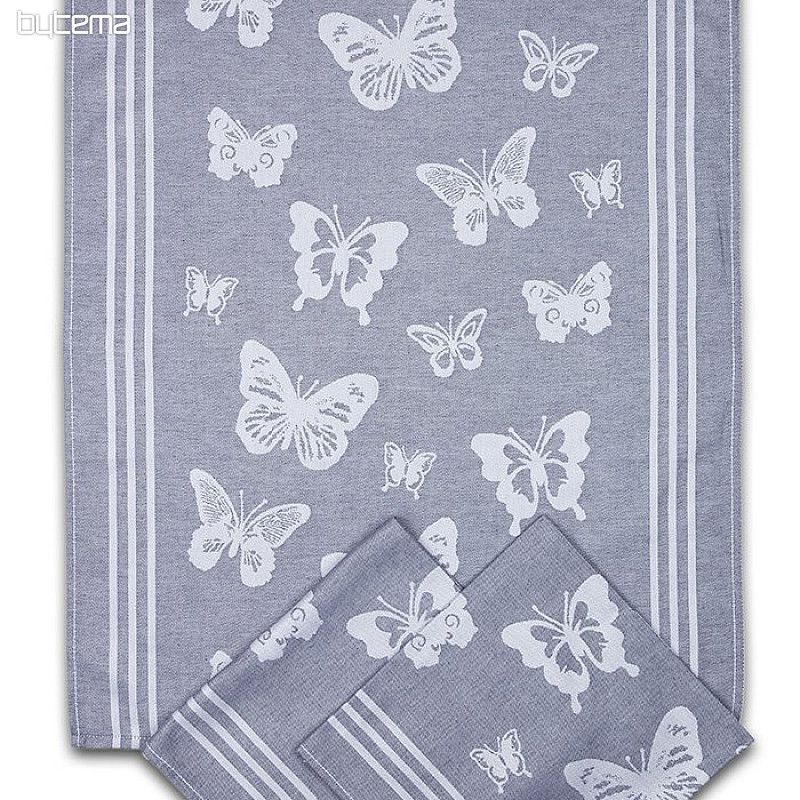 Towels BUTTERFLIES GREY 3pcs